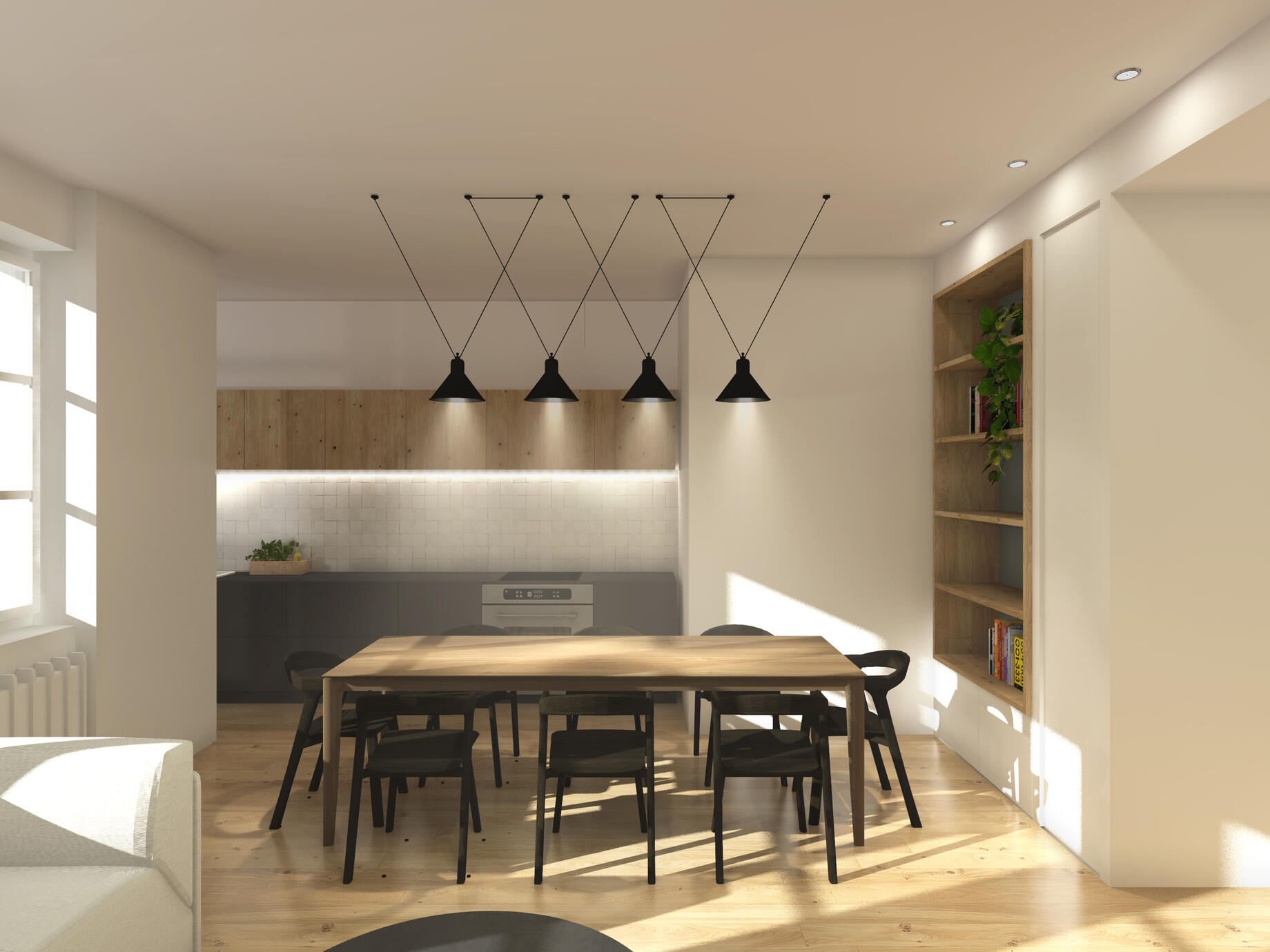 Cuisine noir et bois, alliance toujours gageante entre chaleur et modernité